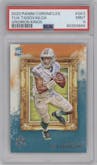 Tua Tagovailoa from the 2020 Panini Chronicles set graded by PSA and given an overall grade of 9.