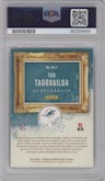 Tua Tagovailoa from the 2020 Panini Chronicles set graded by PSA and given an overall grade of 9.