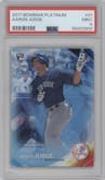 Aaron Judge from the 2017 Bowman Platinum set graded by PSA and given an overall grade of 9.