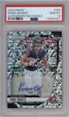 Rome Odunze from the 2024 Panini Prizm set featuring a No Huddle parallel graded by PSA and given an overall grade of 10.