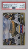 Jackson Chourio/Ethan Salas from the 2024 Bowman Chrome set graded by PSA and given an overall grade of 10.