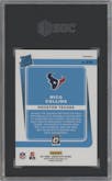 Nico Collins from the 2021 Panini Donruss Optic set featuring a Blue Hyper parallel graded by SGC and given an overall grade of 9.5.