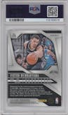 Victor Wembanyama from the 2024-25 Panini Prizm set featuring a Silver Prizm parallel graded by PSA and given an overall grade of 10.