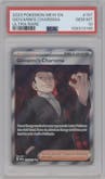 Giovanni's Charisma from the 2023 Pokemon SV set graded by PSA and given an overall grade of 10.