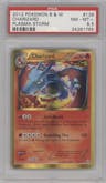 Charizard from the 2012 Pokemon B&W set graded by PSA and given an overall grade of 8.5.