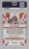 Joe Burrow from the 2020 Panini Phoenix set featuring a Fire Burst parallel graded by PSA and given an overall grade of 10.