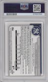 Jasson Dominguez from the 2024 Bowman Mega Box set graded by PSA and given an overall grade of 9.