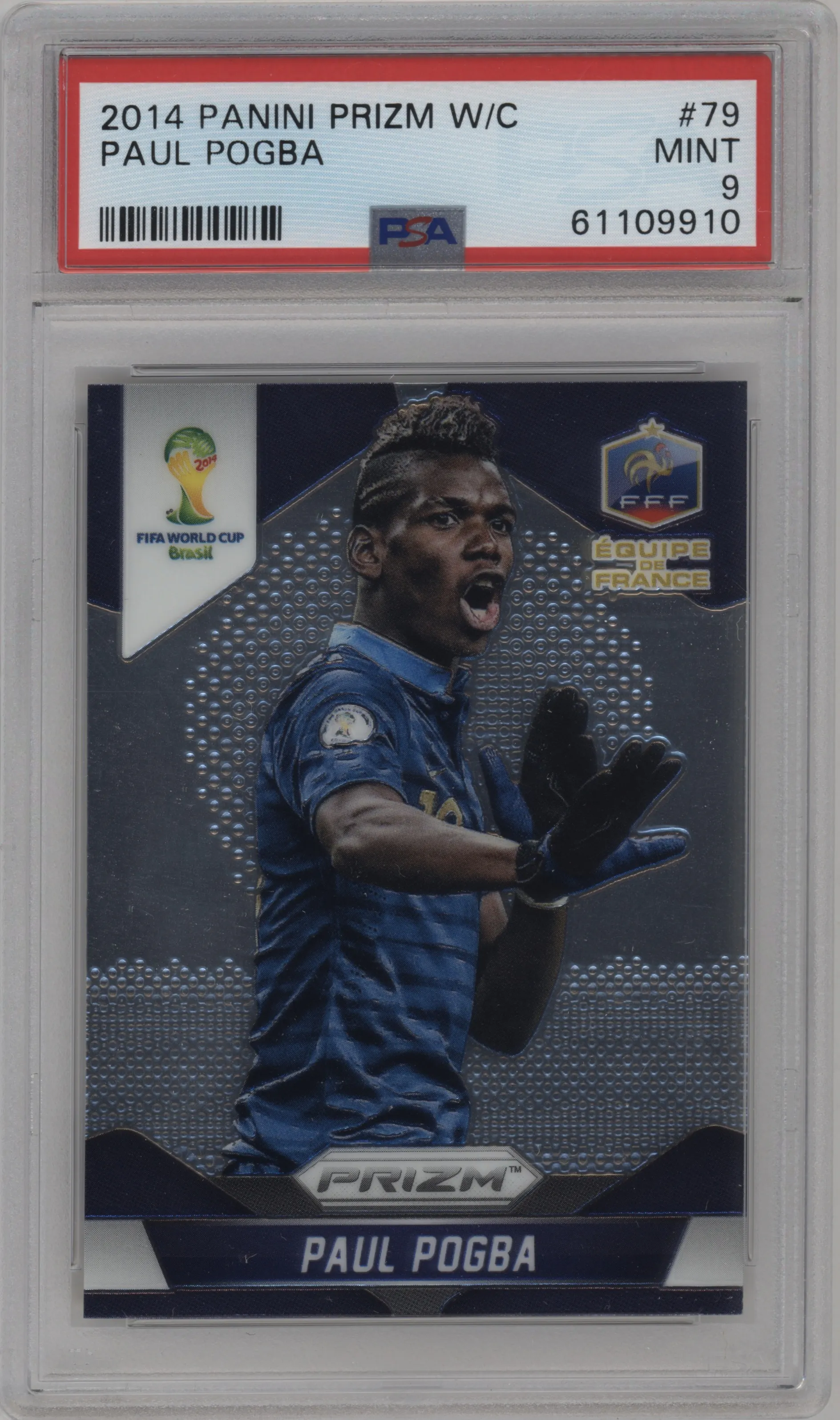 2014 Panini Prizm World Cup France Paul Pogba PSA 9
