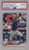 Ronald Acuna Jr. from the 2018 Topps Update set graded by PSA and given an overall grade of 10.