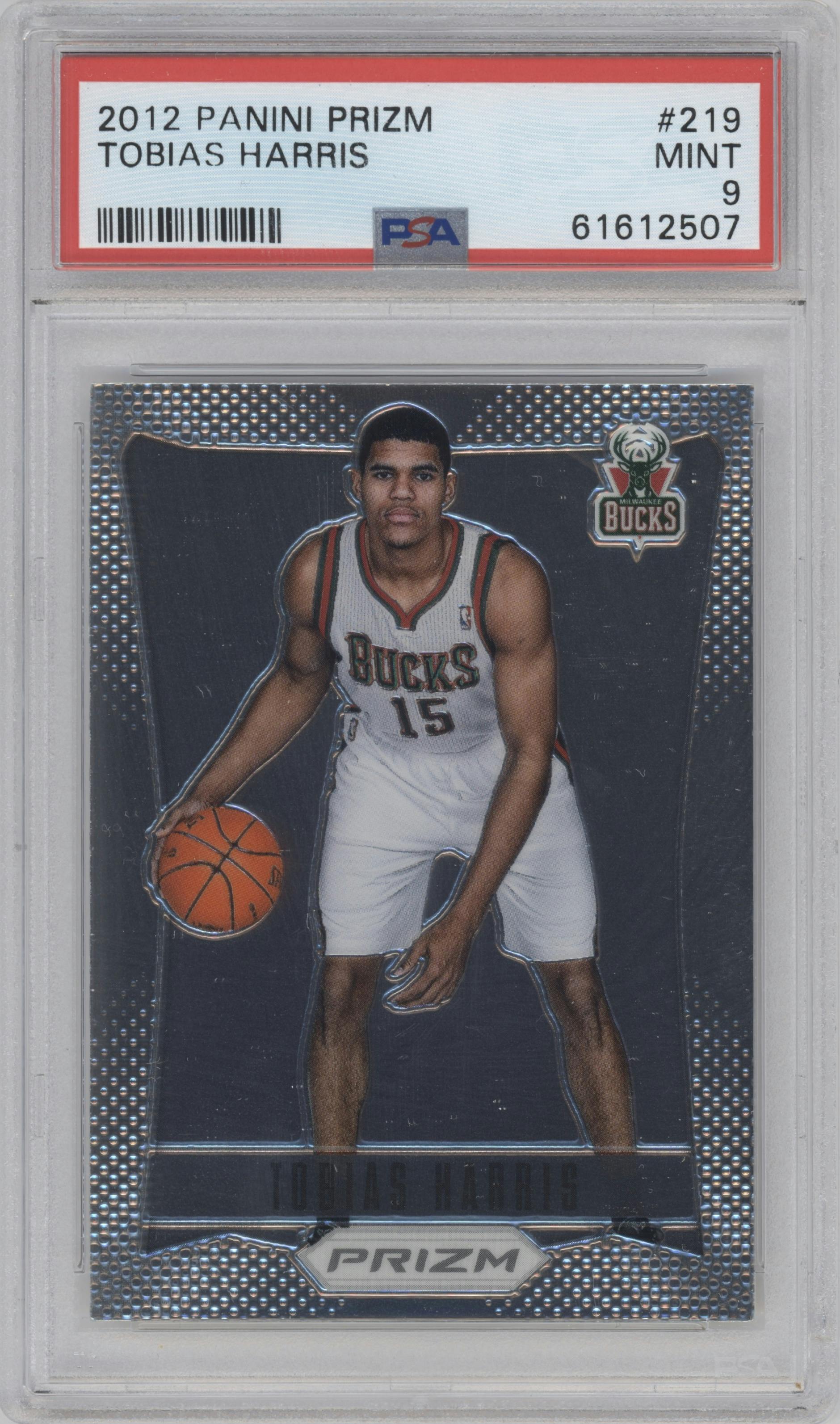 Tobias Harris from the 2012-13 Panini Prizm set graded by PSA and given an overall grade of 9.