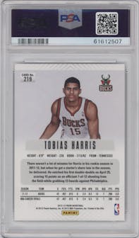 Tobias Harris from the 2012-13 Panini Prizm set graded by PSA and given an overall grade of 9.