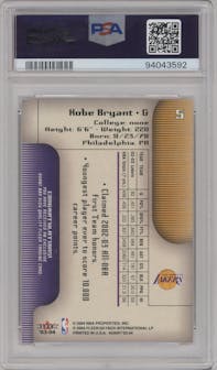 Kobe Bryant from the 2003-04 Fleer Avant set graded by PSA and given an overall grade of 9.