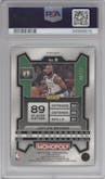 Jaylen Brown from the 2023-24 Panini Prizm Monopoly set featuring a Green parallel graded by PSA and given an overall grade of 10.