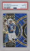  Anthony Richardson  from the 2023 Panini Select set featuring a Blue Prizm parallel graded by PSA and given an overall grade of 10.
