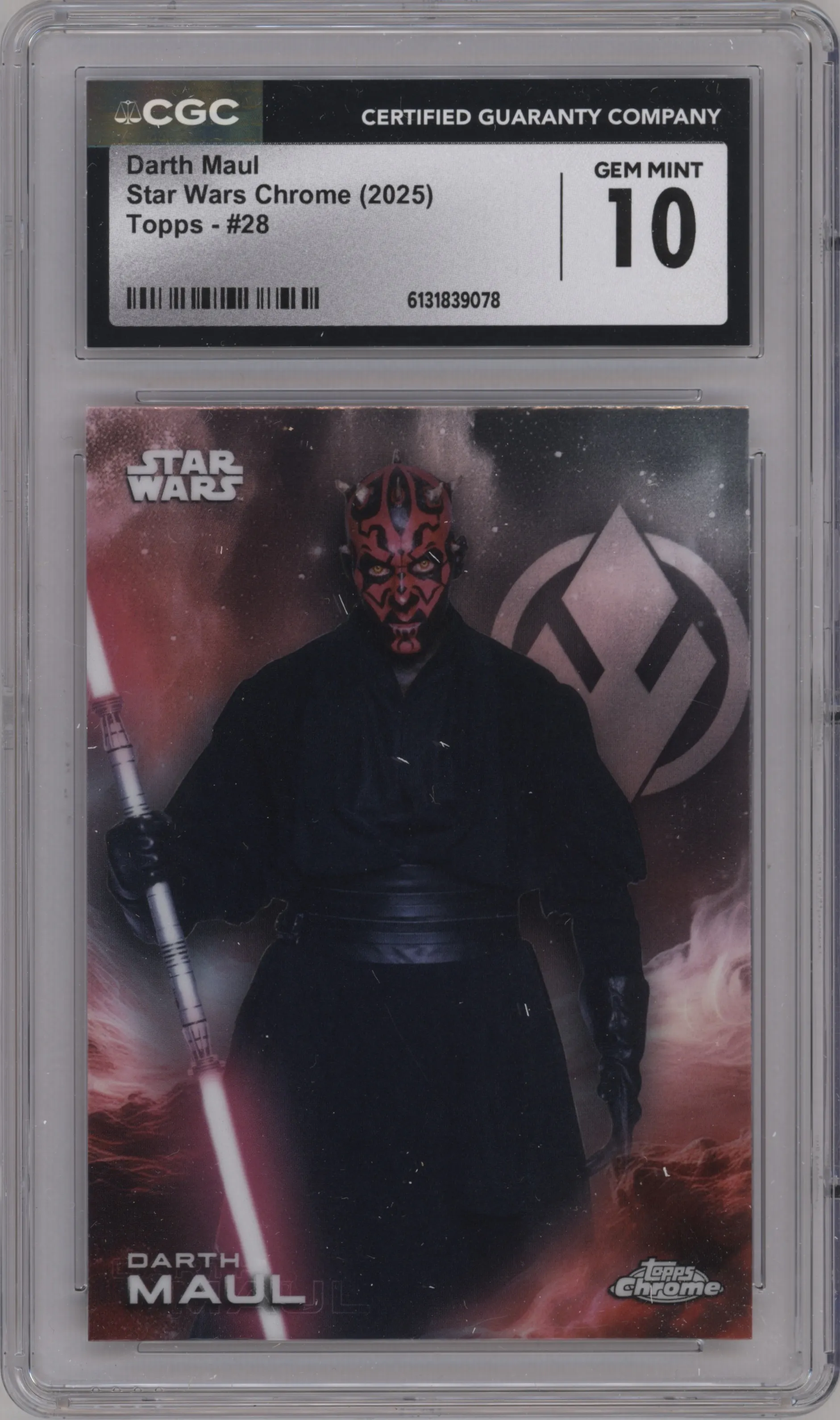 2025 Topps Chrome Star Wars Darth Maul #28 CGC 10