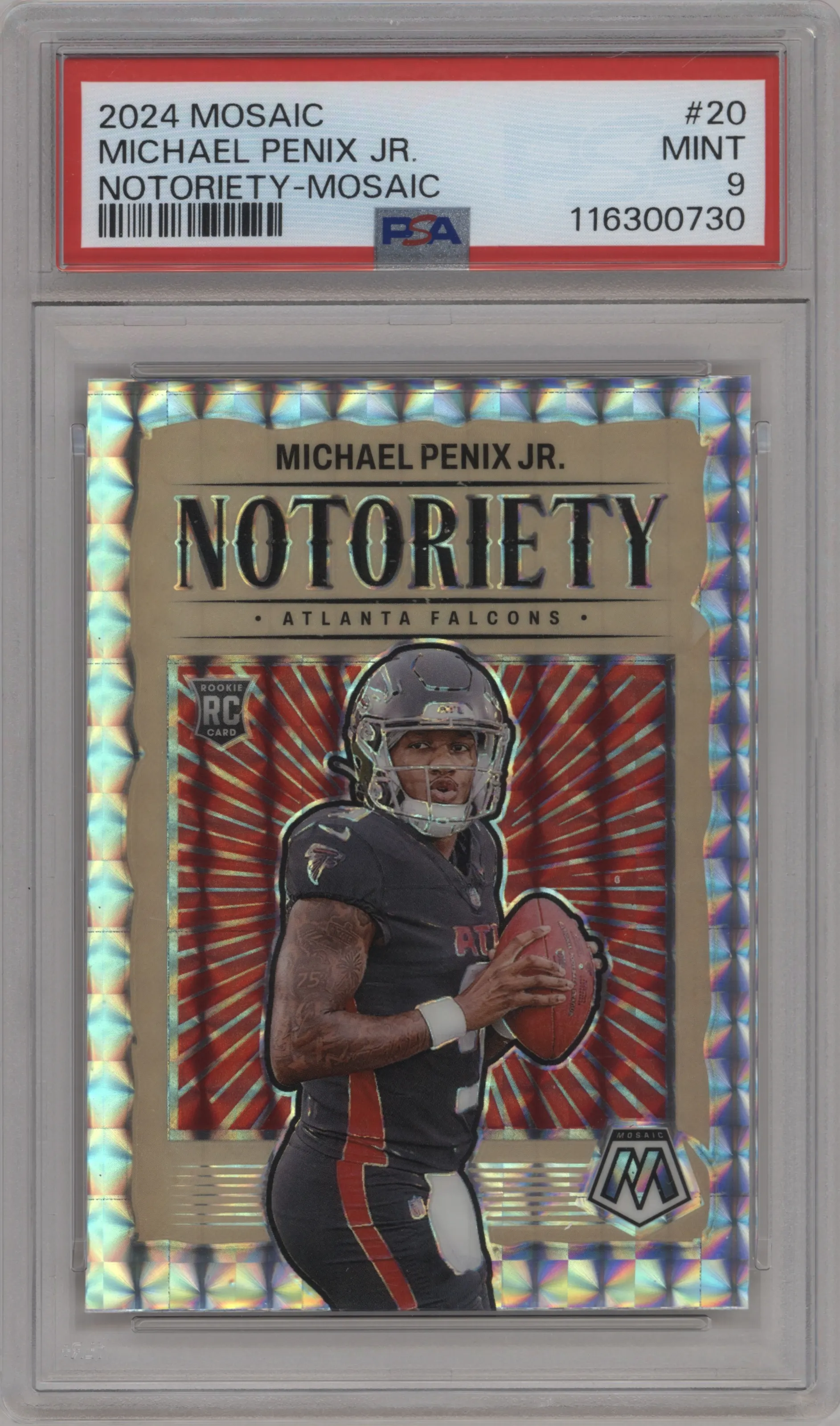 2024 Panini Mosaic Notoriety Michael Penix Jr. Mosaic #20 PSA 9