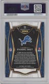 D'Andre Swift from the 2020 Panini Select set featuring a Tiger parallel graded by PSA and given an overall grade of 9.