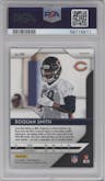 Roquan Smith from the 2018 Panini Prizm set featuring a Lazer parallel graded by PSA and given an overall grade of 10.
