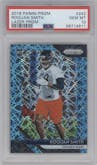 Roquan Smith from the 2018 Panini Prizm set featuring a Lazer parallel graded by PSA and given an overall grade of 10.