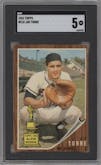 Joe Torre from the 1962 Topps set graded by SGC and given an overall grade of 5.