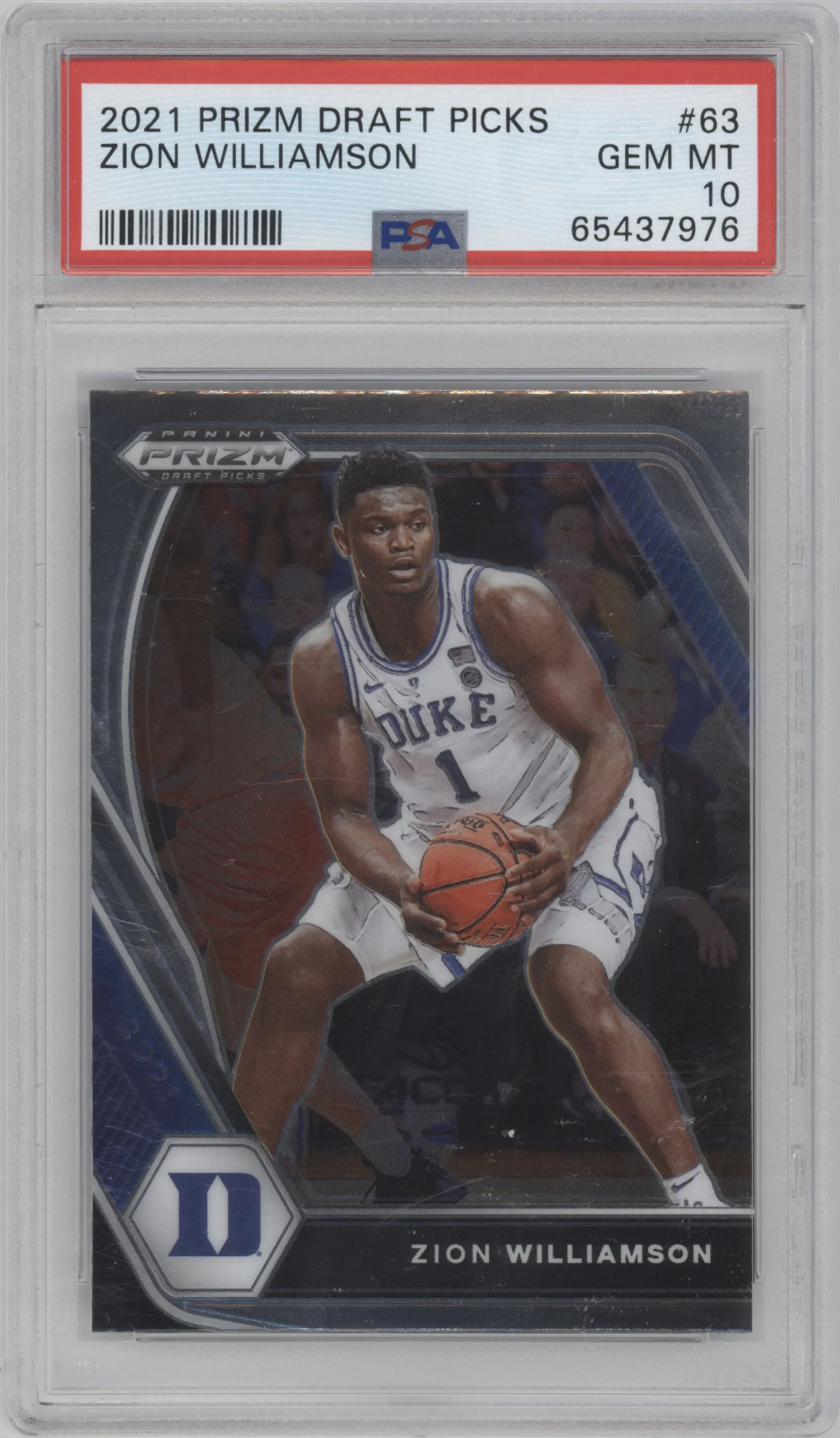 2021 Panini Prizm Draft Picks Zion Williamson PSA 10