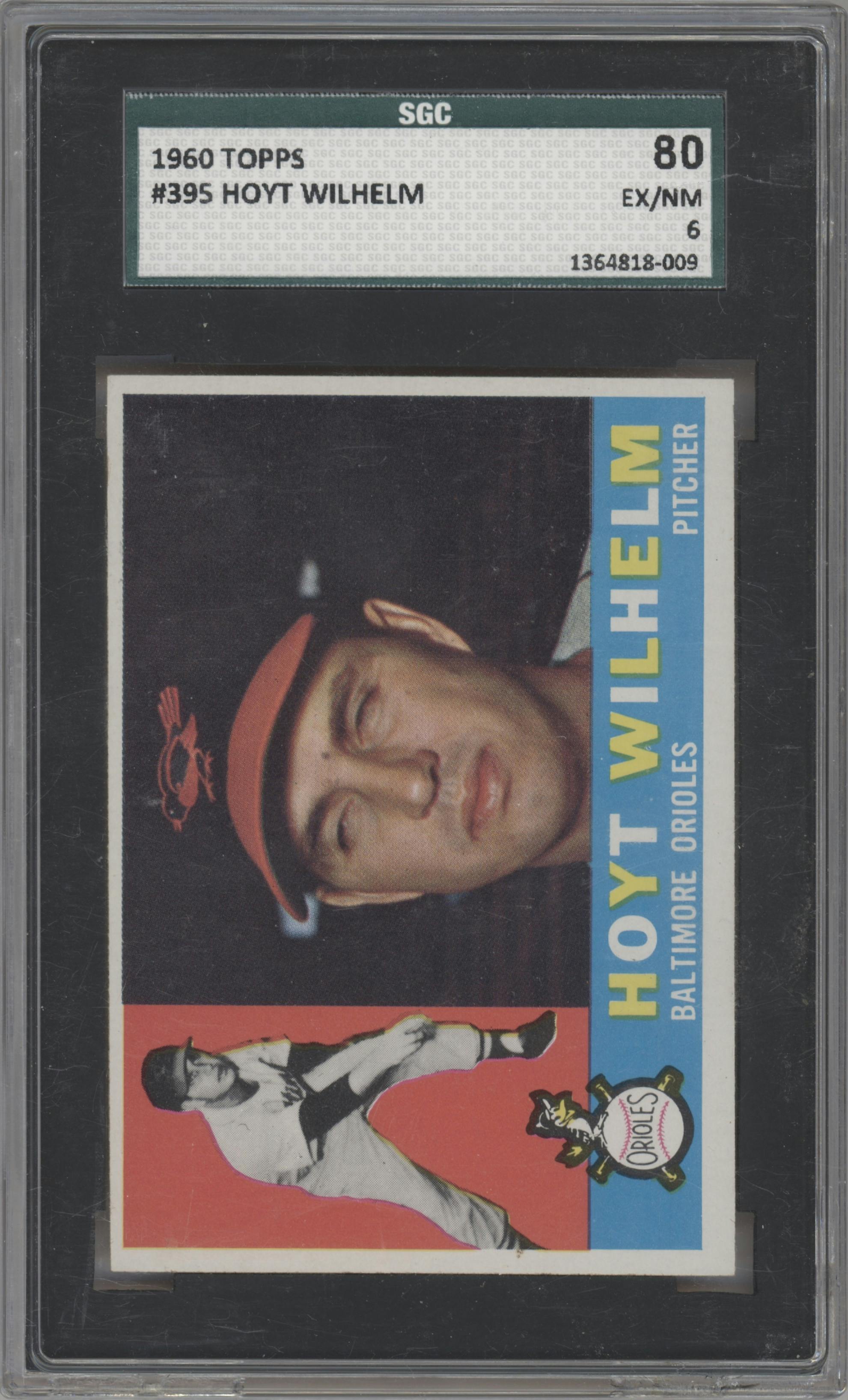 Hoyt Wilhelm from the 1960 Topps set graded by SGC and given an overall grade of 6.