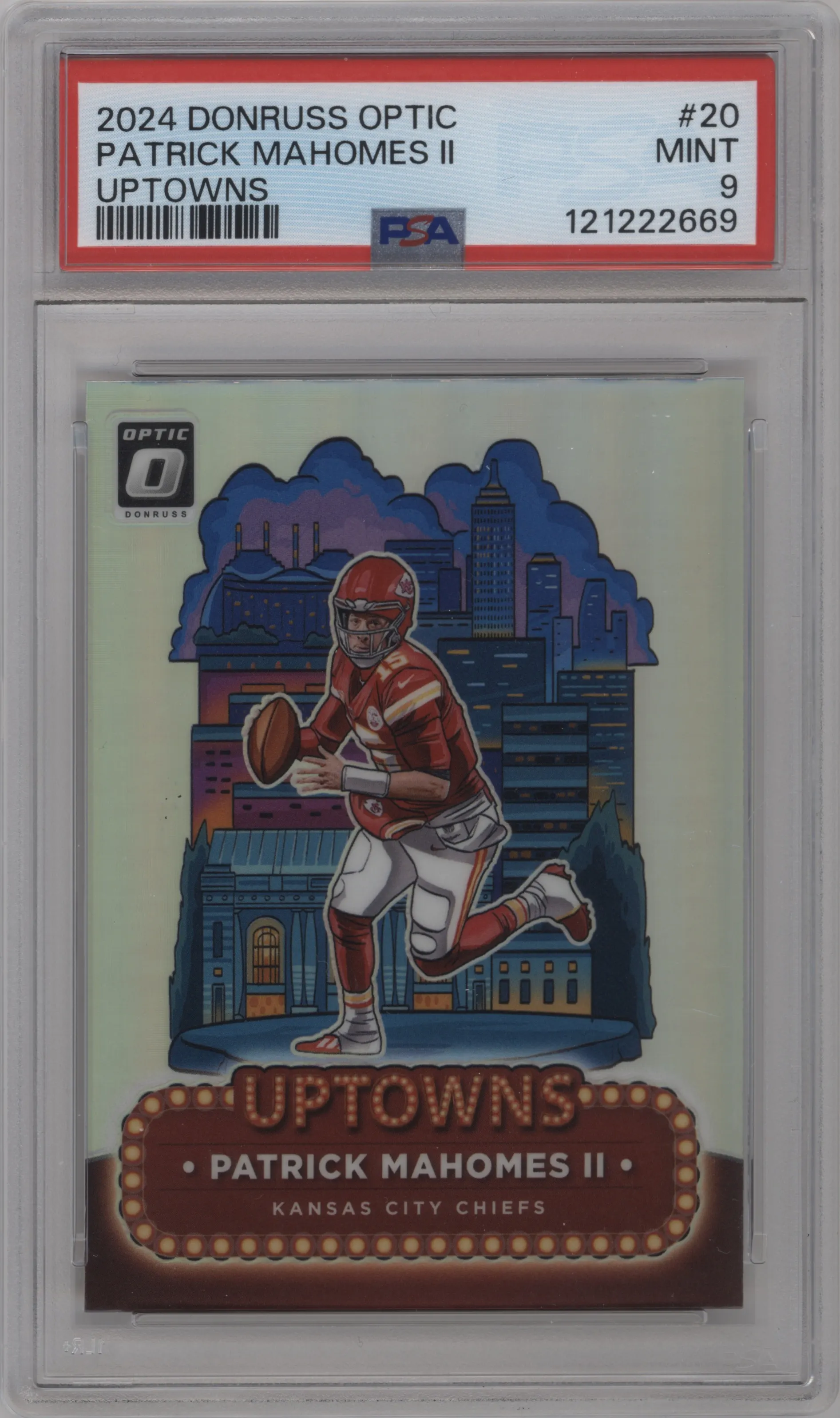 2024 Donruss Optic Uptowns Patrick Mahomes II PSA 9