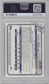 Bobby Witt Jr. from the 2021 Bowman Mega Box set graded by PSA and given an overall grade of 10.