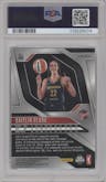 Caitlin Clark from the 2024 Panini Prizm WNBA set featuring a Ice parallel graded by PSA and given an overall grade of 9.