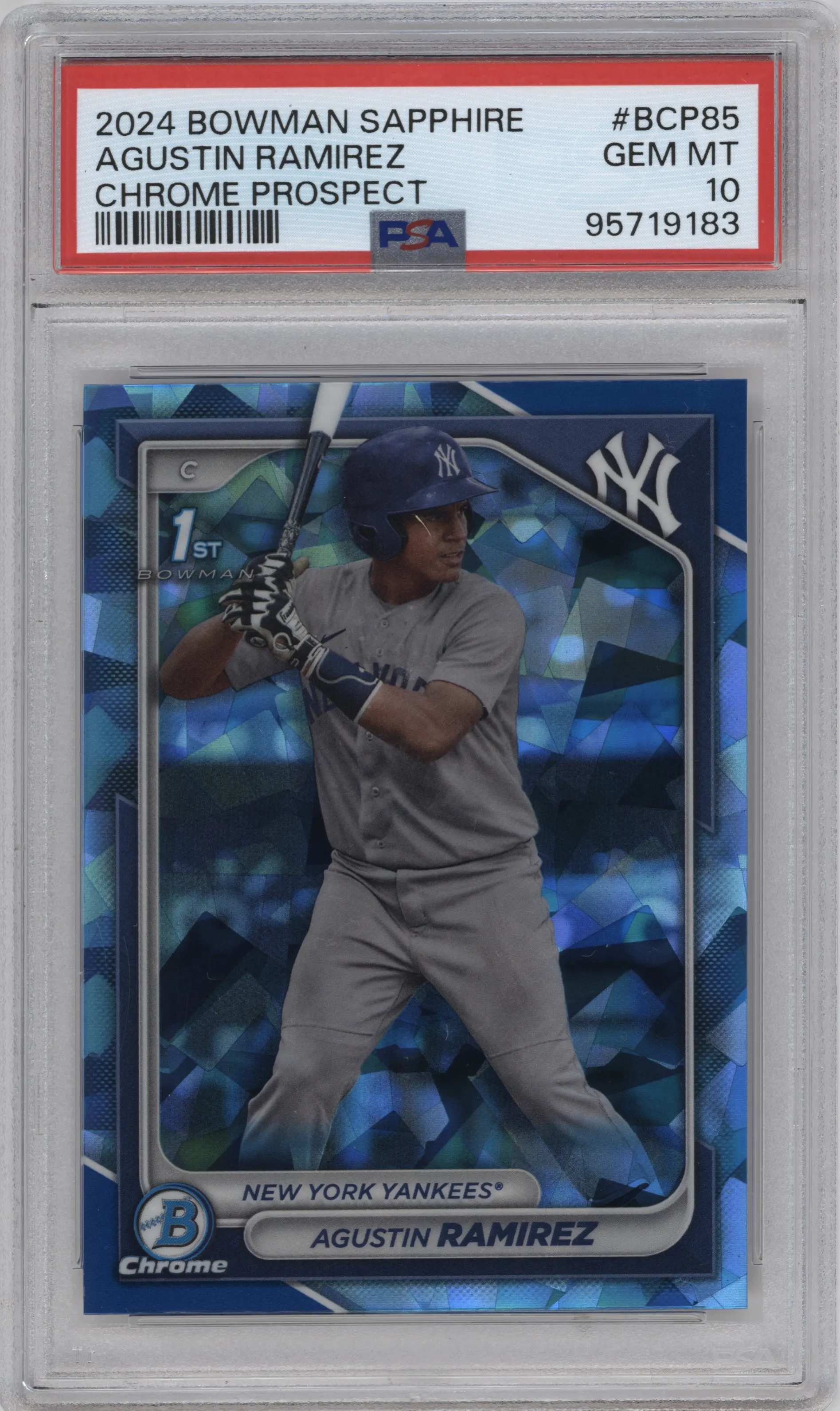 2024 Bowman Sapphire Edition Agustin Ramirez PSA 10