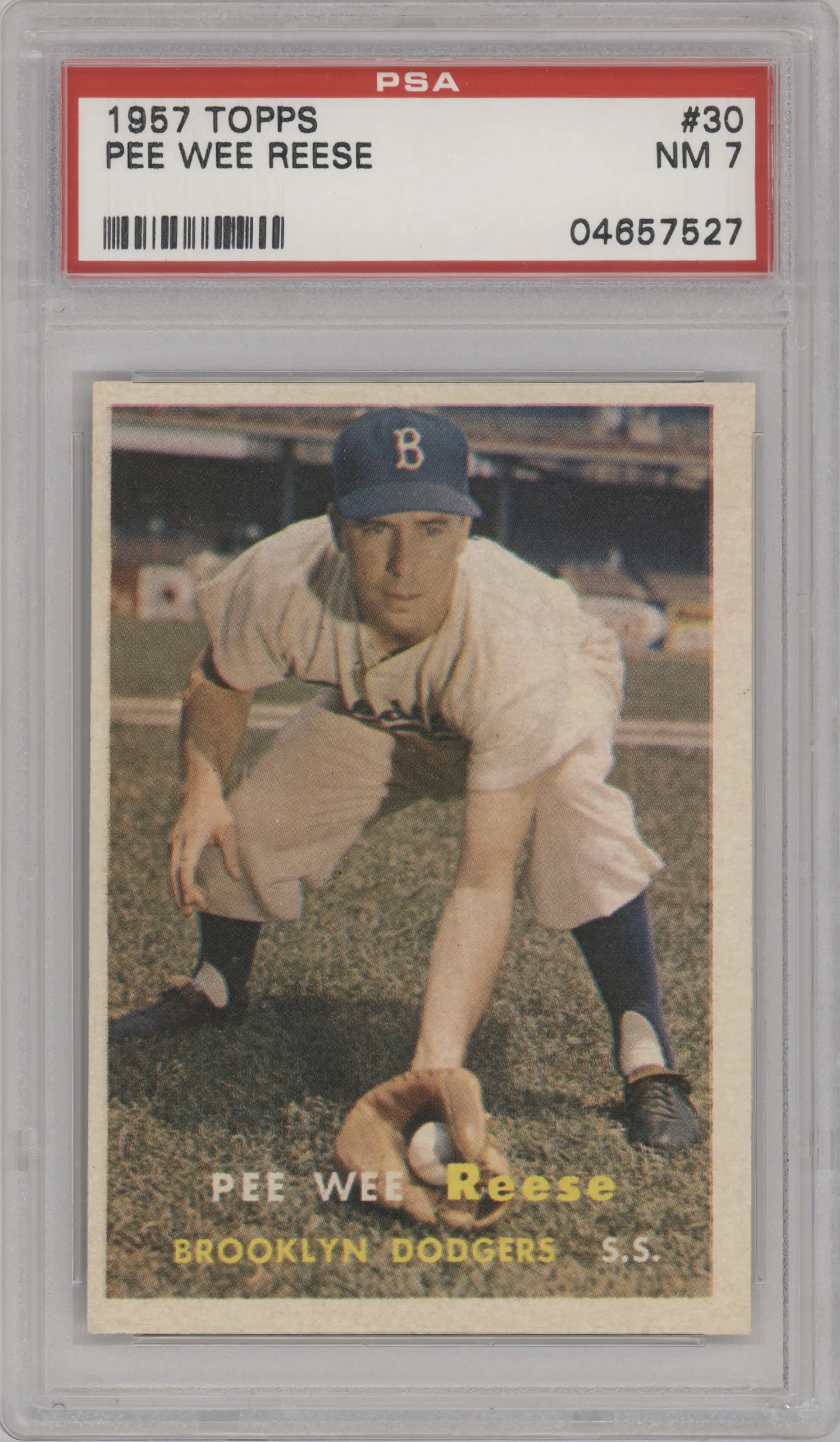 1957 Topps Pee Wee Reese PSA 7