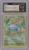 Venusaur from the 2021 Pokemon SWSH set featuring a Base Set parallel graded by CSG and given an overall grade of 10.