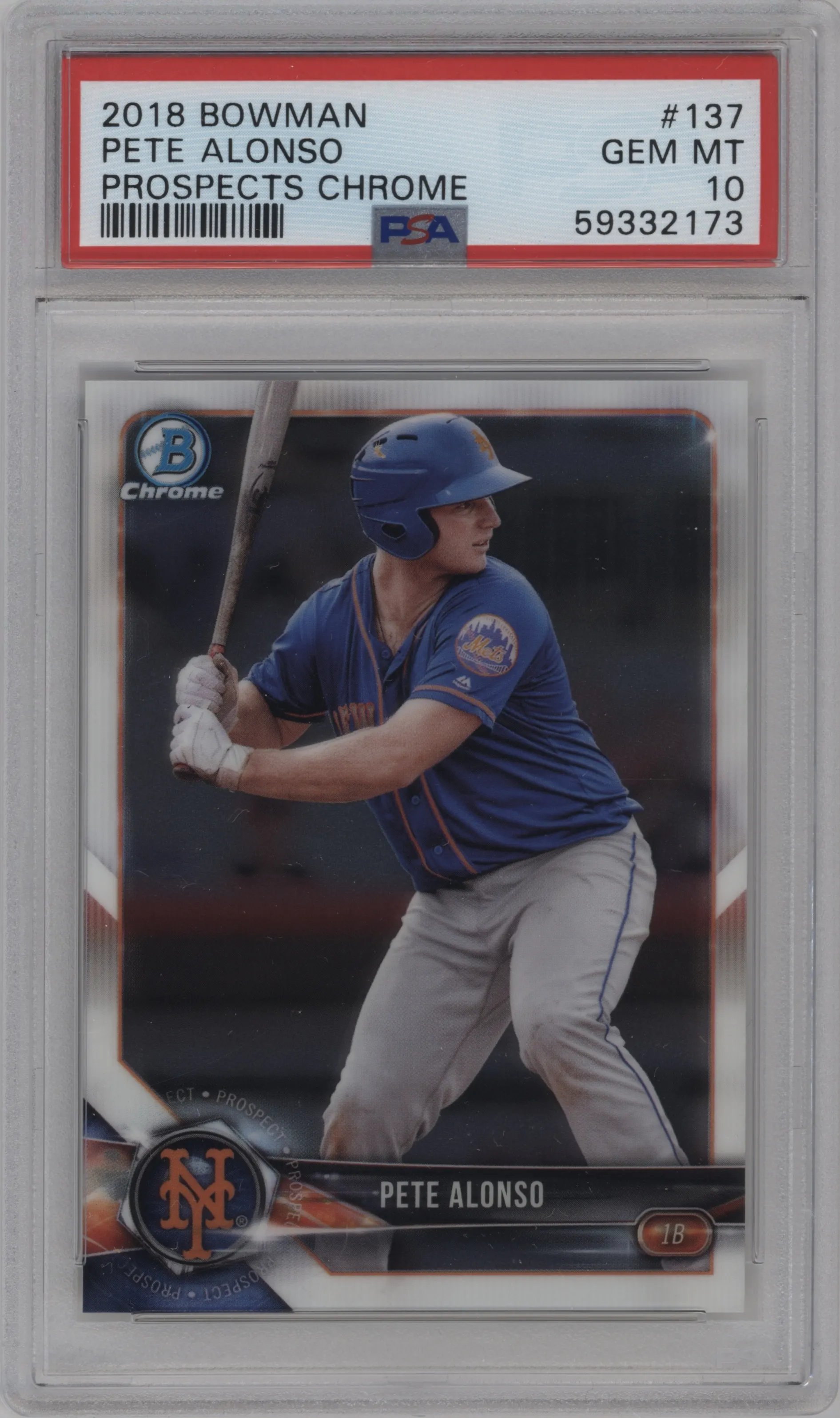2018 Bowman Chr.Pros. Pete Alonso PSA 10