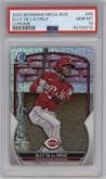 Elly De La Cruz from the 2023 Bowman Mega Box set graded by PSA and given an overall grade of 10.