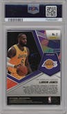 LeBron James from the 2021-22 Panini Mosaic  set graded by PSA and given an overall grade of 10.