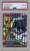LeBron James from the 2021-22 Panini Mosaic  set graded by PSA and given an overall grade of 10.