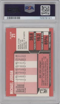 Michael Jordan from the 1989-90 Fleer set graded by PSA and given an overall grade of 9.