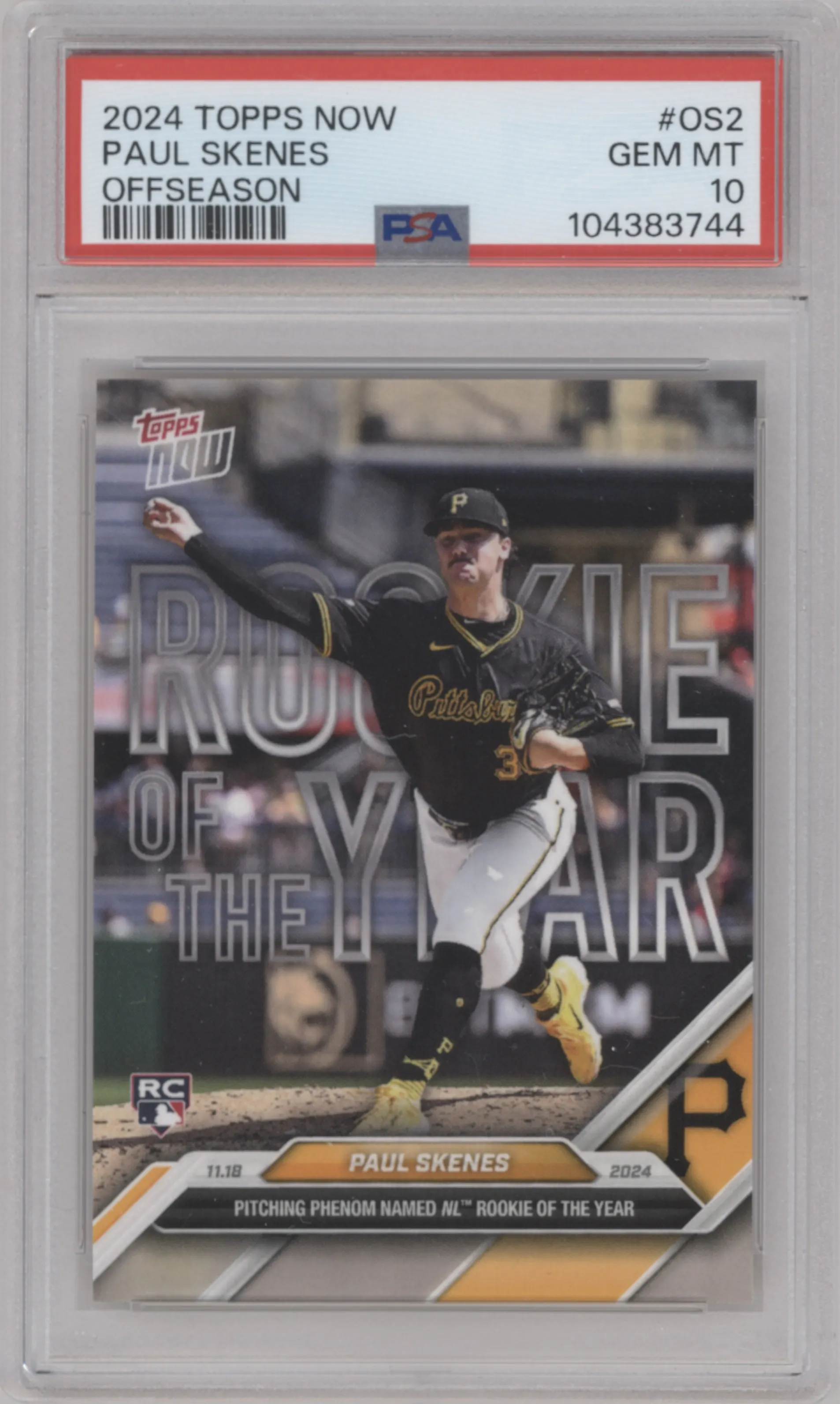 2024 Topps Now Off-Season Paul Skenes PSA 10