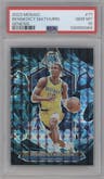 Bennedict Mathurin	 from the 2023-24 Panini Mosaic set featuring a Genesis parallel graded by PSA and given an overall grade of 10.
