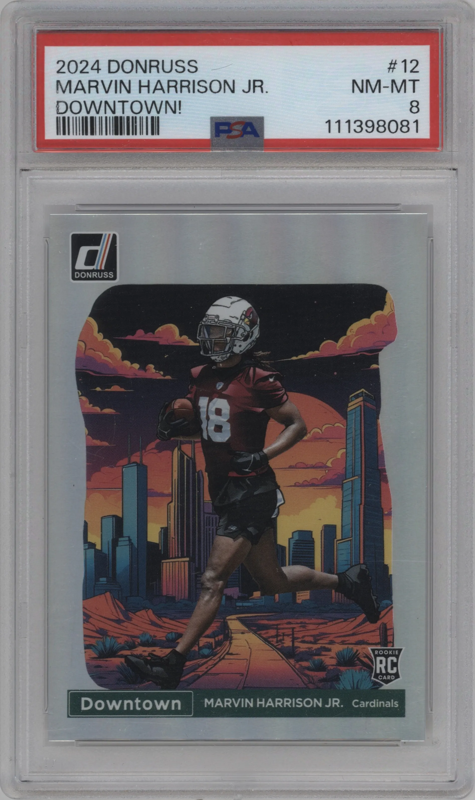 2024 Donruss Downtown Marvin Harrison Jr. #12 PSA 8