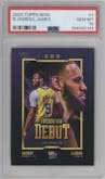 Bronny James Jr./LeBron James from the 2024-25 Topps Now set graded by PSA and given an overall grade of 10.