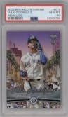 Julio Rodriguez from the 2022 Topps Chrome Ben Baller set graded by PSA and given an overall grade of 10.