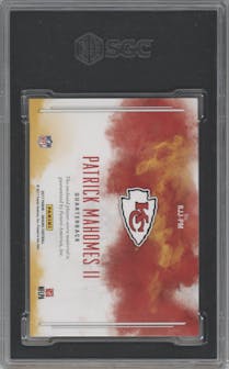 Patrick Mahomes II from the 2017 Panini Origins set graded by SGC and given an overall grade of 9.