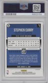 Stephen Curry from the 2018-19 Panini Donruss Optic set featuring a Hyper Pink parallel graded by PSA and given an overall grade of 10.