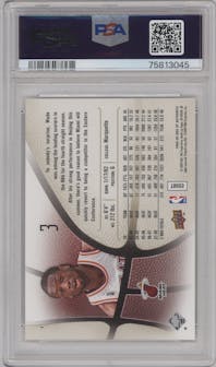 Dwyane Wade from the 2008-09 SP Authentic set graded by PSA and given an overall grade of 10.