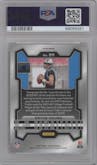 Bryce Young from the 2023 Panini Prizm set featuring a Lazer parallel graded by PSA and given an overall grade of 10.