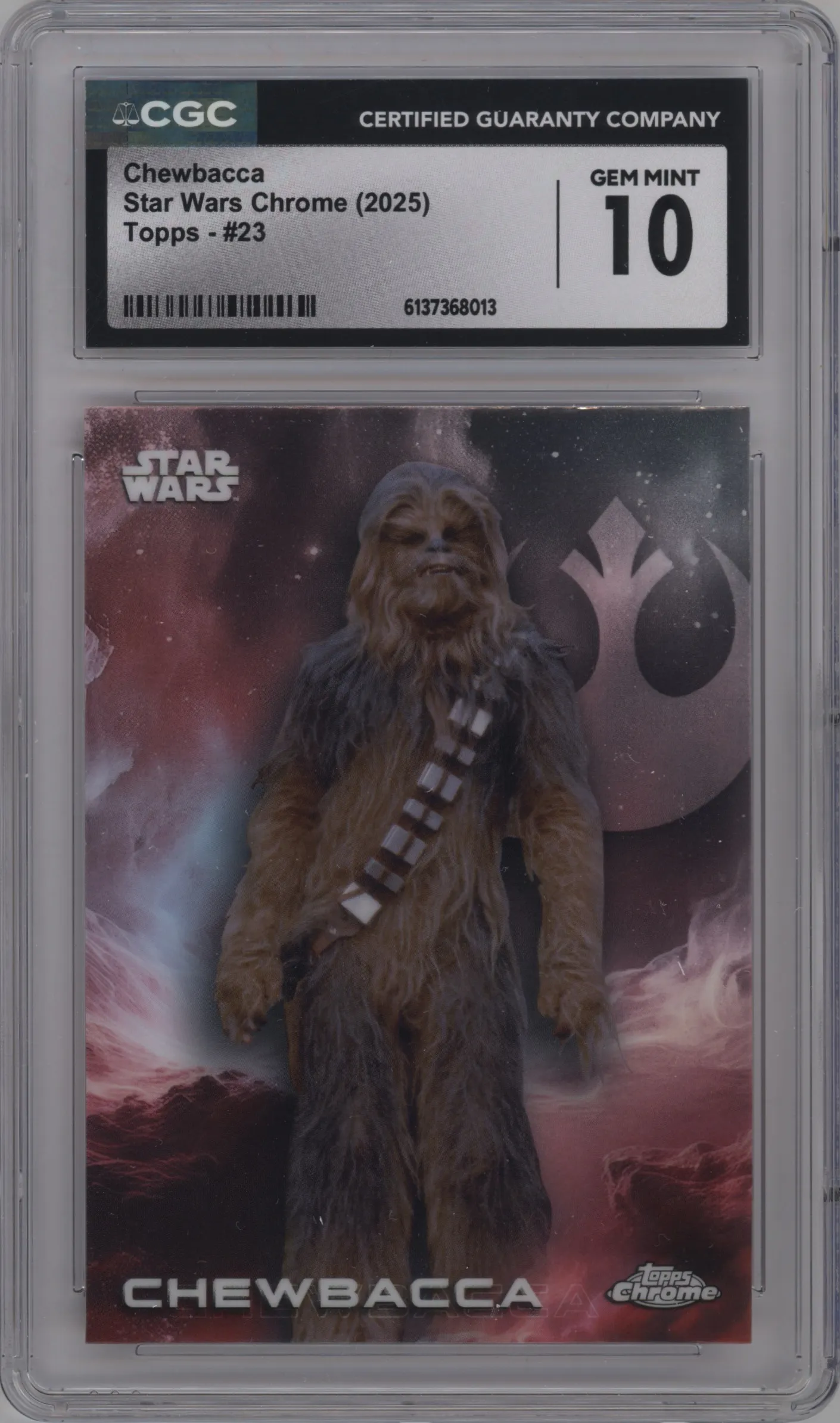 2025 Topps Chrome Star Wars Chewbacca CGC 10