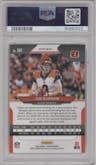 Joe Burrow from the 2020 Panini Prizm set featuring a Silver Prizm parallel graded by PSA and given an overall grade of 10.