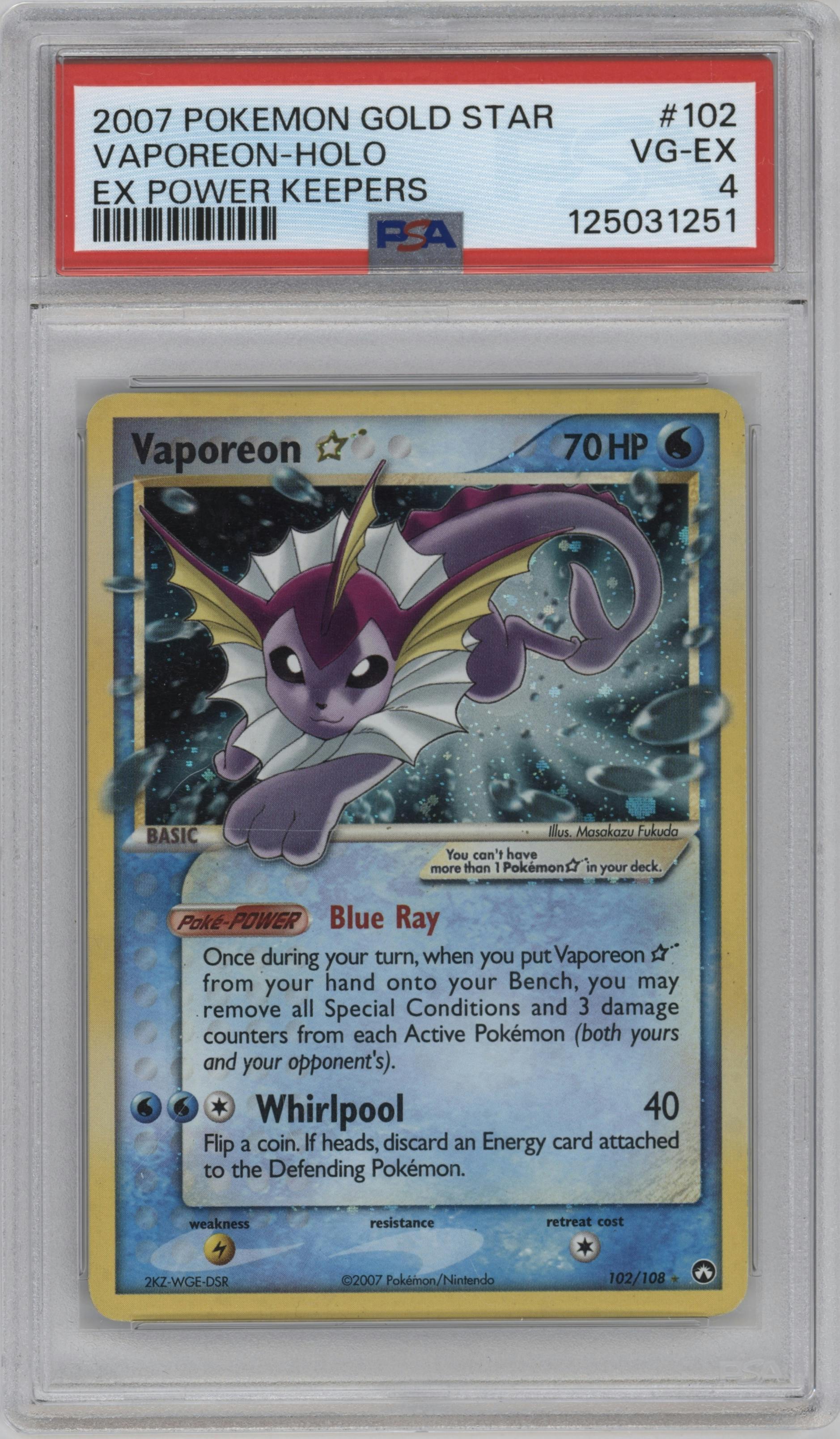 Vaporeon Gold Star