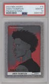 Amen Thompson from the 2023-24 Panini NBA Hoops set graded by PSA and given an overall grade of 10.
